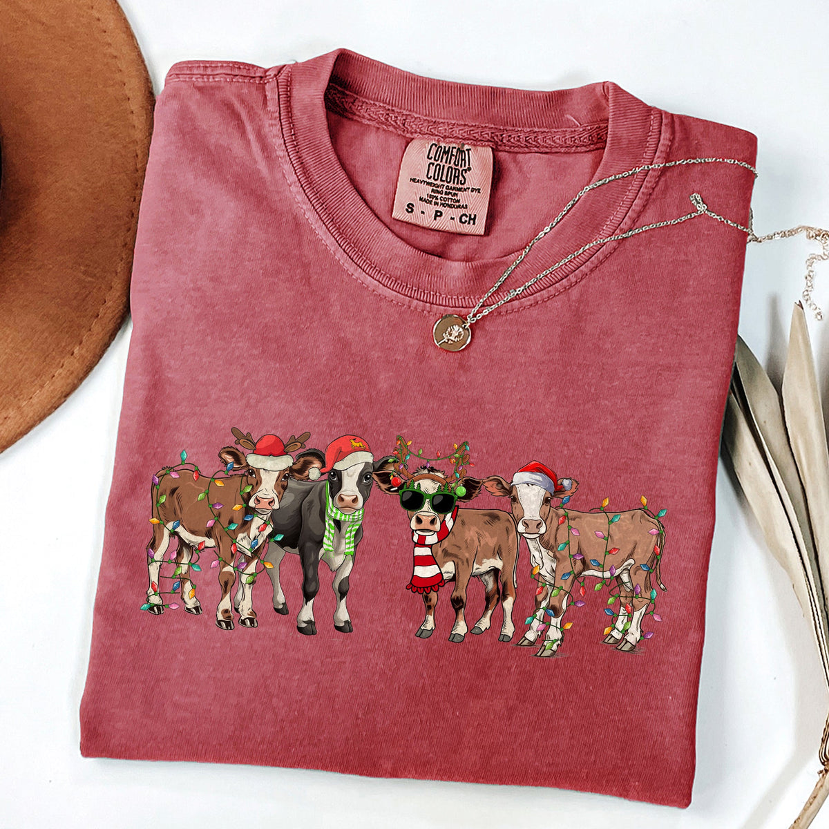 Christmas Calves Comfort Colors Tee