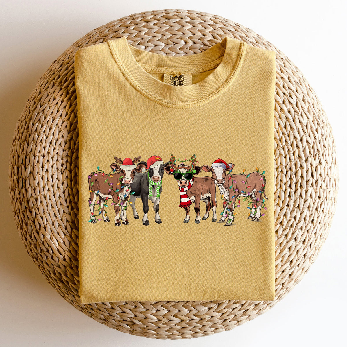 Christmas Calves Comfort Colors Tee