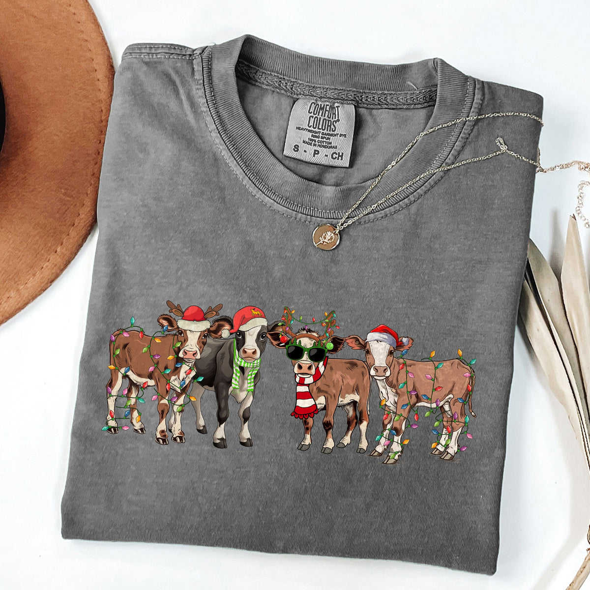 Christmas Calves Comfort Colors Tee