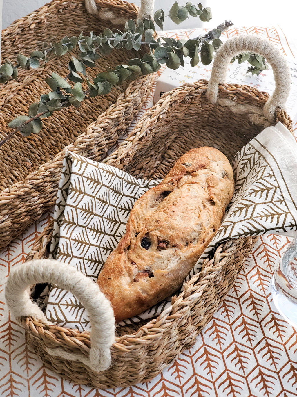 Handwoven Savar Seagrass Bread Basket