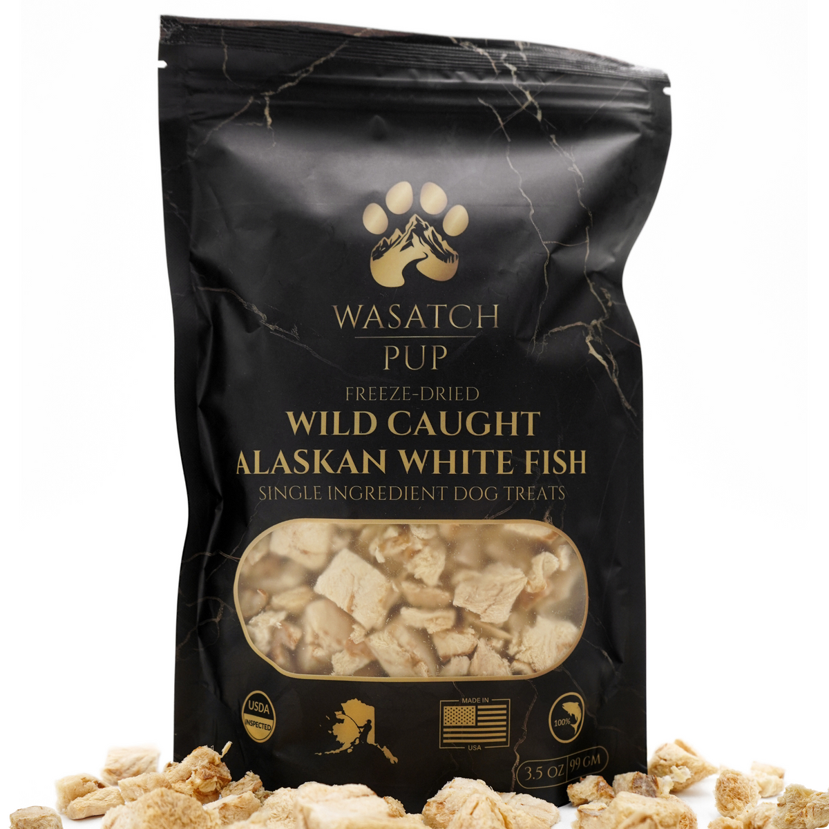 Freeze-Dried Alaskan Whitefish Dog Treats
