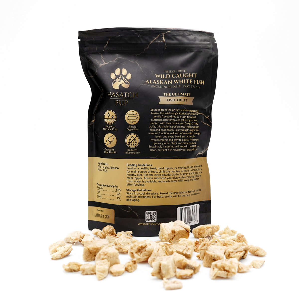 Freeze-Dried Alaskan Whitefish Dog Treats