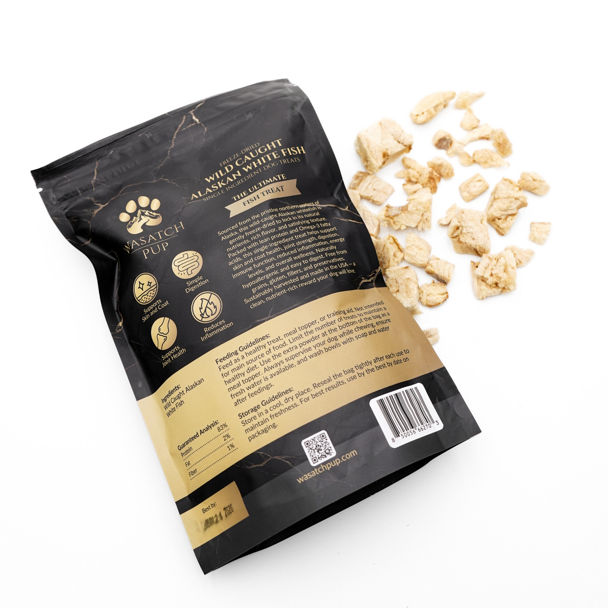 Freeze-Dried Alaskan Whitefish Dog Treats