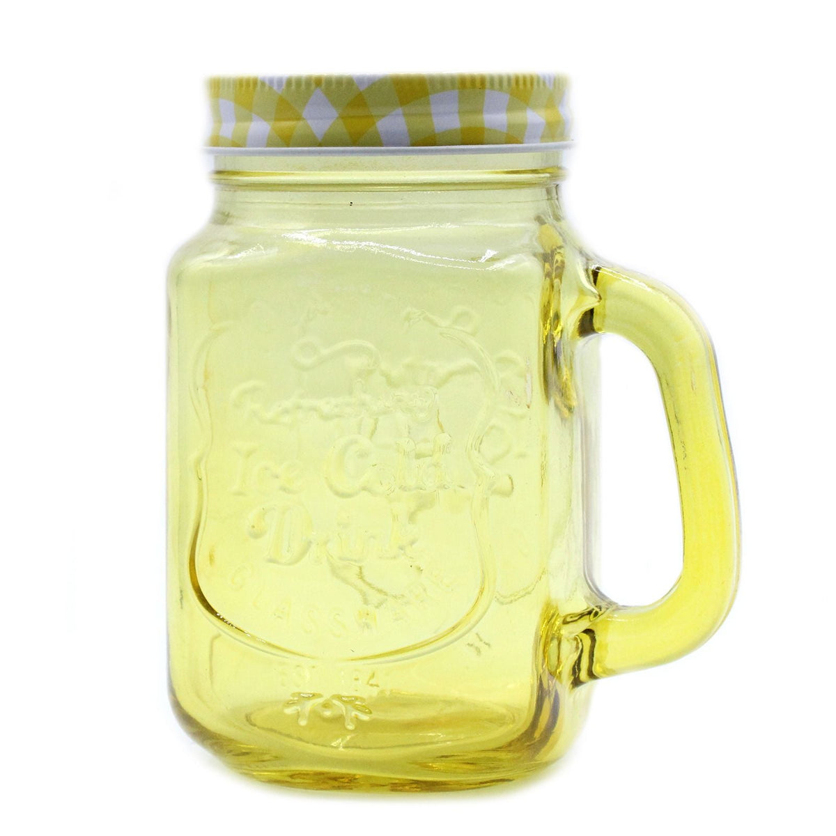 Ice-Cold Mason Jar Mug – Yellow