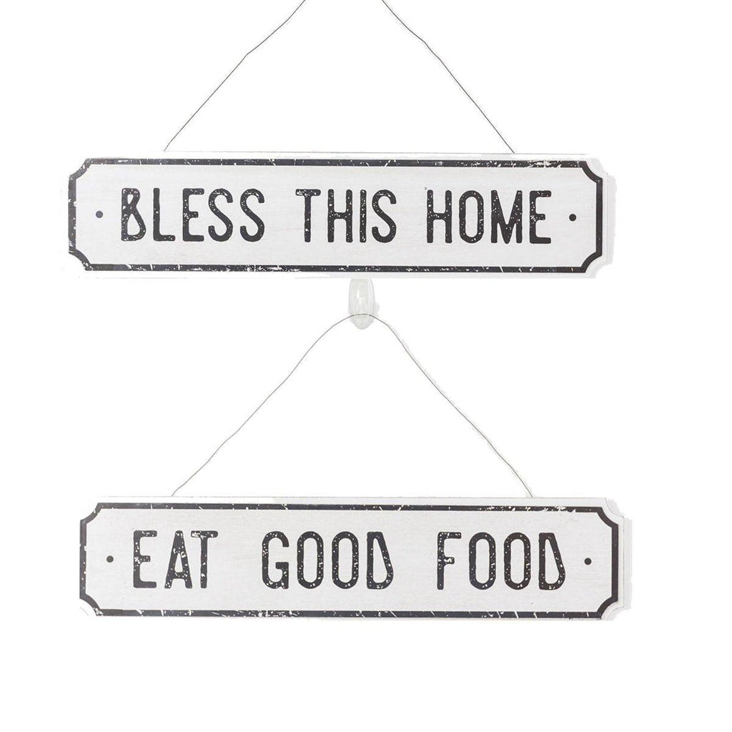 Farmhouse Wood Signs – Bless This Home / Eat Good Food