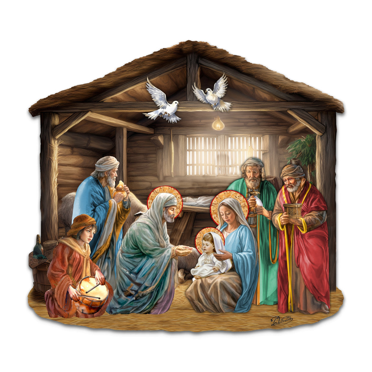 Handcrafted Nativity Holiday Door Decor