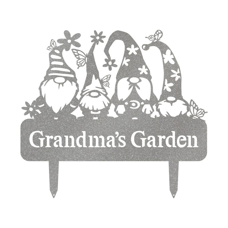 Garden Gnome Monogram - Metal Yard Signs