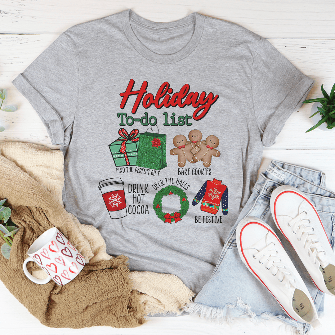 Holiday To-Do List Christmas Tee