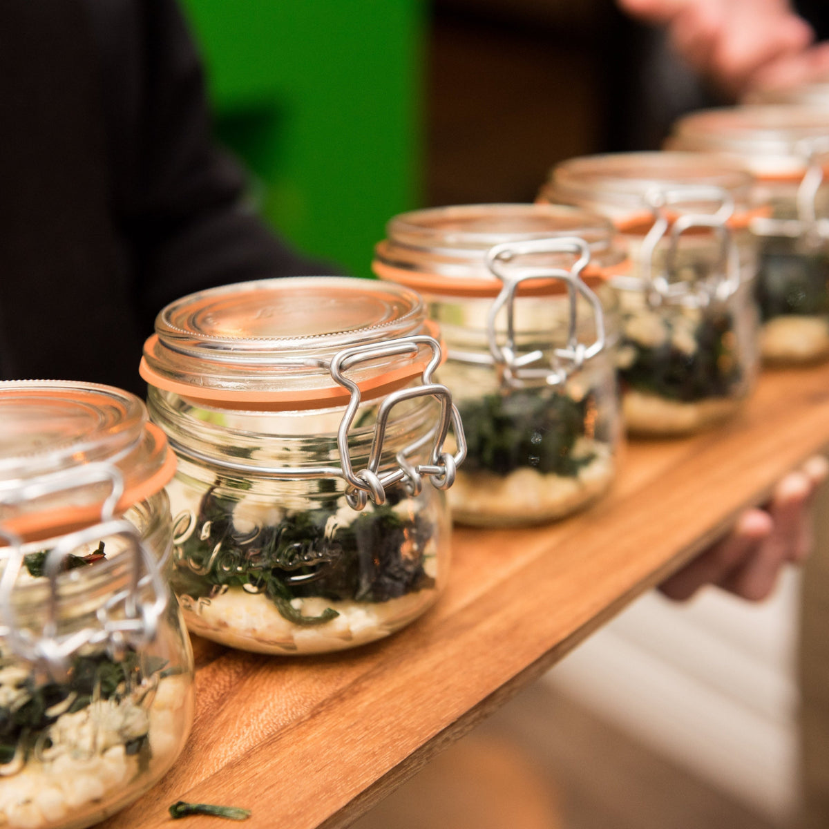 Le Parfait French Glass Preserve Jars with Wire-Bail Lids