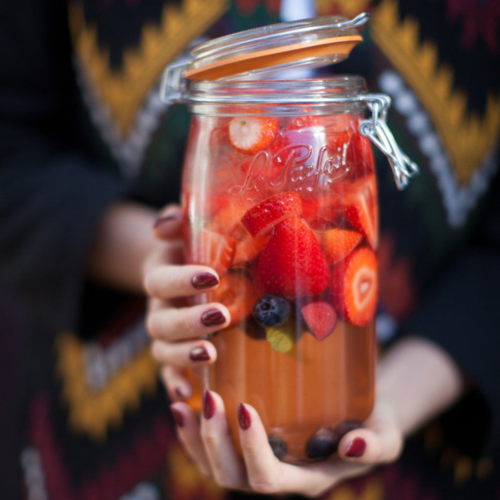 Le Parfait French Glass Preserve Jars with Wire-Bail Lids