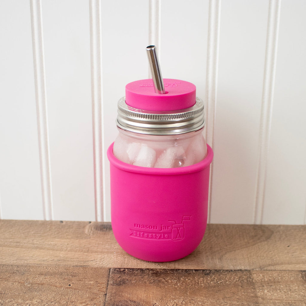 Silicone Sleeve for Regular Mouth Pint 16oz Mason Jars