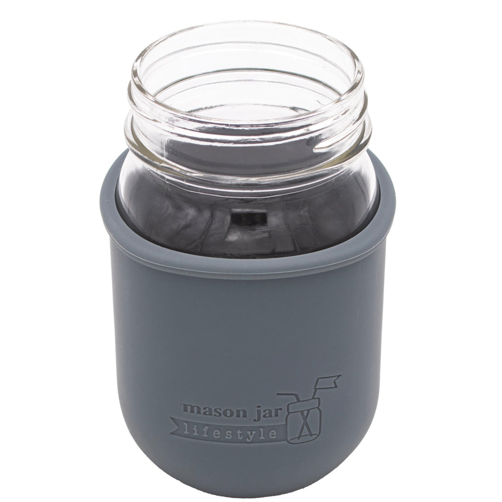 Silicone Sleeve for Regular Mouth Pint 16oz Mason Jars