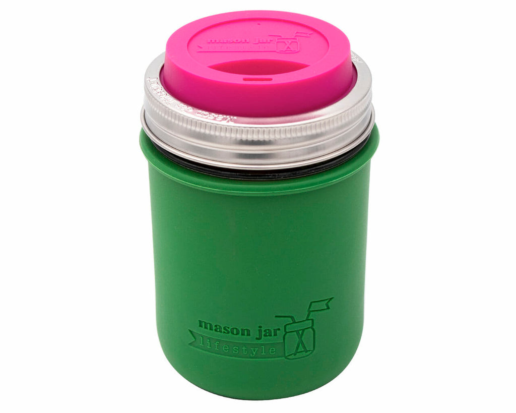 Silicone Sleeve for Wide Mouth Pint 16oz Mason Jars