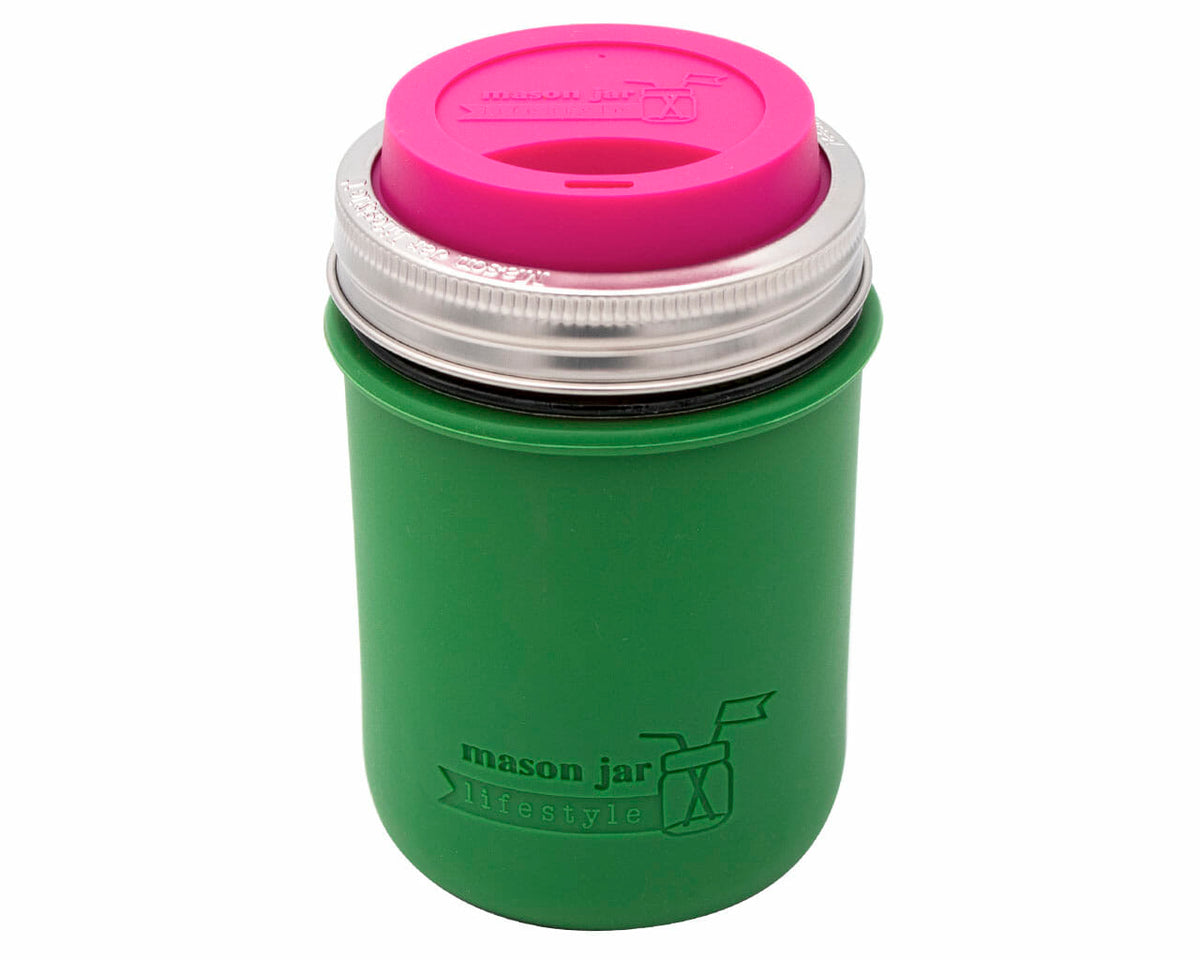 Silicone Sleeve for Wide Mouth Pint 16oz Mason Jars