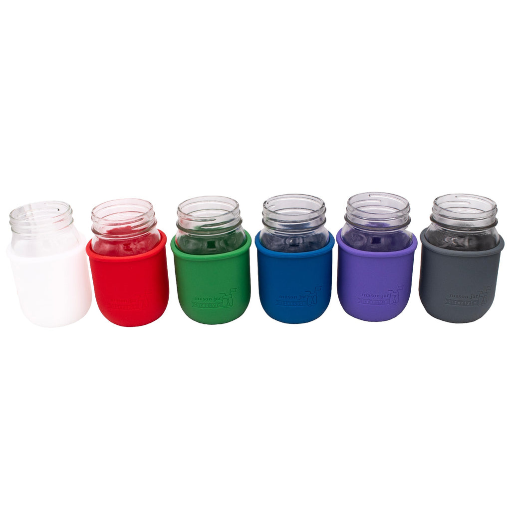 Silicone Sleeve for Regular Mouth Pint 16oz Mason Jars