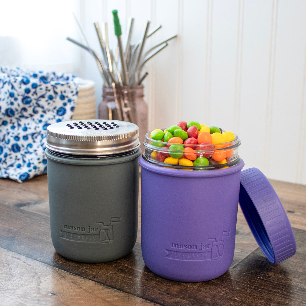 Silicone Sleeve for Wide Mouth Pint 16oz Mason Jars